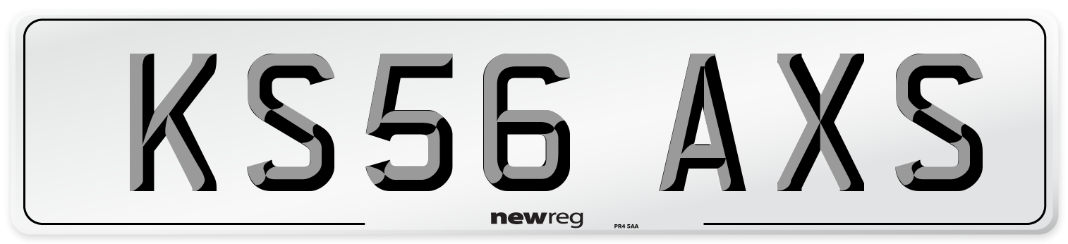 KS56 AXS Number Plate from New Reg
